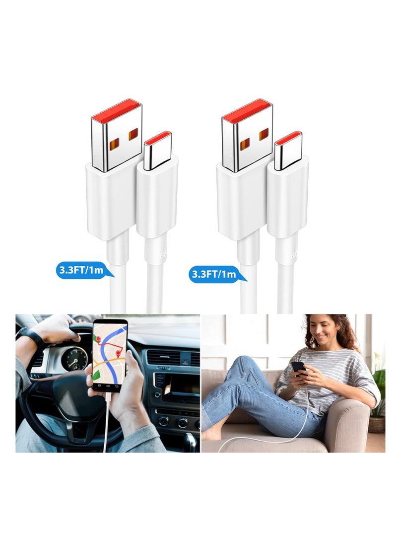 2Packs USB C Charger Cable 1M for Xiaomi 13T Pro, Fast Charger Cable 120W 3A, 67W Turbo Charging Cable Type C Cable for Redmi Note 14 13 12 Pro 11 10 Pro POCO X6 X6 Pro M6 Xiaomi 15 14 14T 13 Pro 13 - Image 1