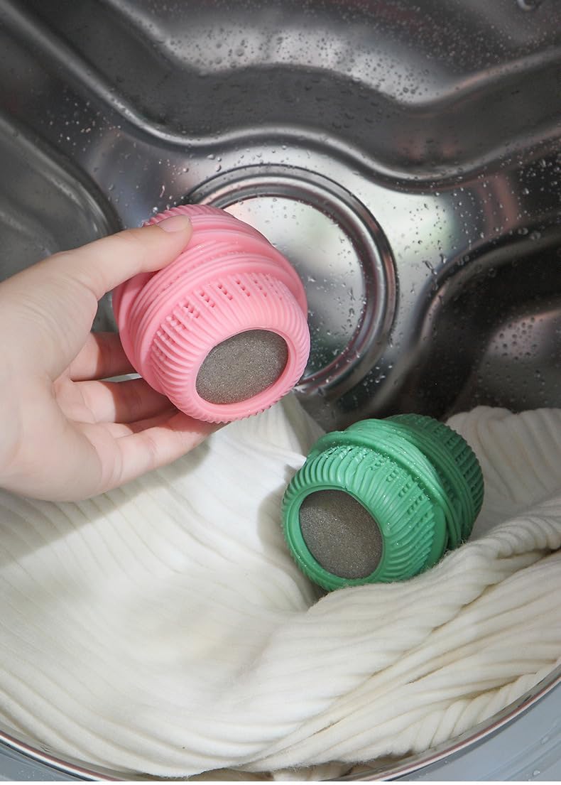 KOOSHLOPremium Eco Reusable Laundry Balls for Washing Machine EcoFriendly and Gentle on ClothesLaundry Balls for Washer Reusable Laundry Cleaning Ball Pink - Image 3