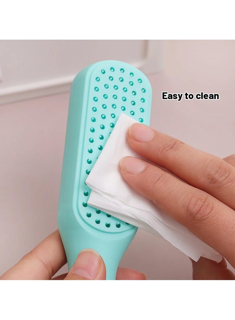 Self Cleaning Hair Brush Anti-static Massage Comb Retractable Hair Comb Self Cleaning Brush Lifting Telescopic Comb Multicolor - Image 4