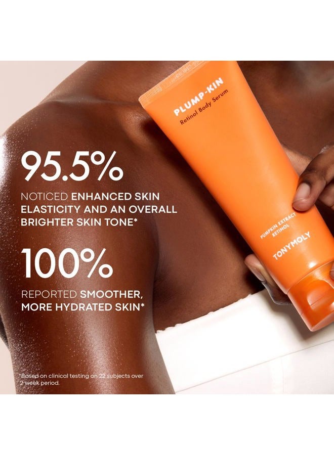 TONYMOLY Plump-kin Retinol Body Serum, Hyaluronic Acid Serum for Face, Skin Tightening & Hydrating, with Pumpkin Extract, Retinol, Hyaluronic Acid 4.05 fl oz - Image 5