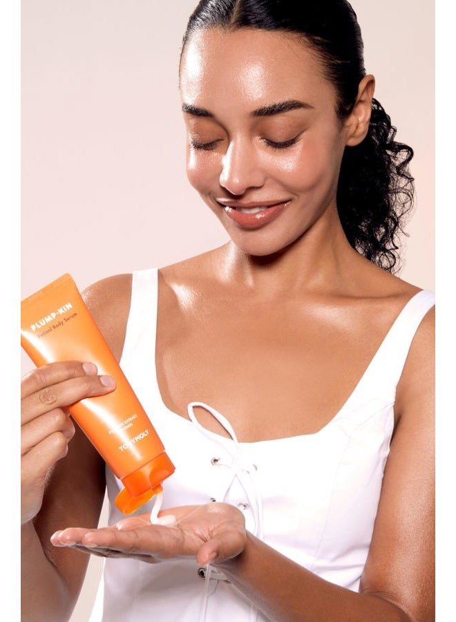 TONYMOLY Plump-kin Retinol Body Serum, Hyaluronic Acid Serum for Face, Skin Tightening & Hydrating, with Pumpkin Extract, Retinol, Hyaluronic Acid 4.05 fl oz - Image 2