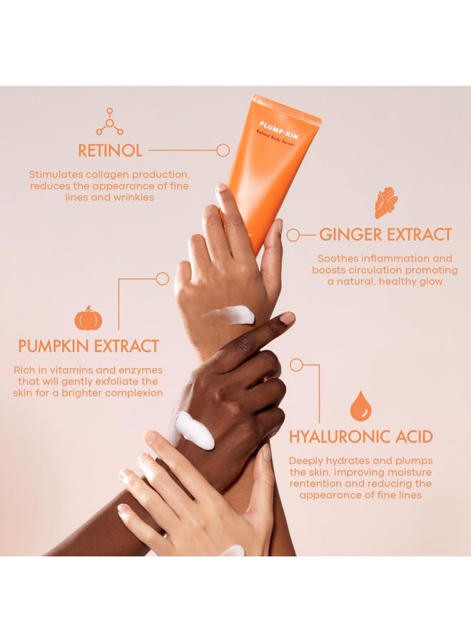TONYMOLY Plump-kin Retinol Body Serum, Hyaluronic Acid Serum for Face, Skin Tightening & Hydrating, with Pumpkin Extract, Retinol, Hyaluronic Acid 4.05 fl oz - Image 4