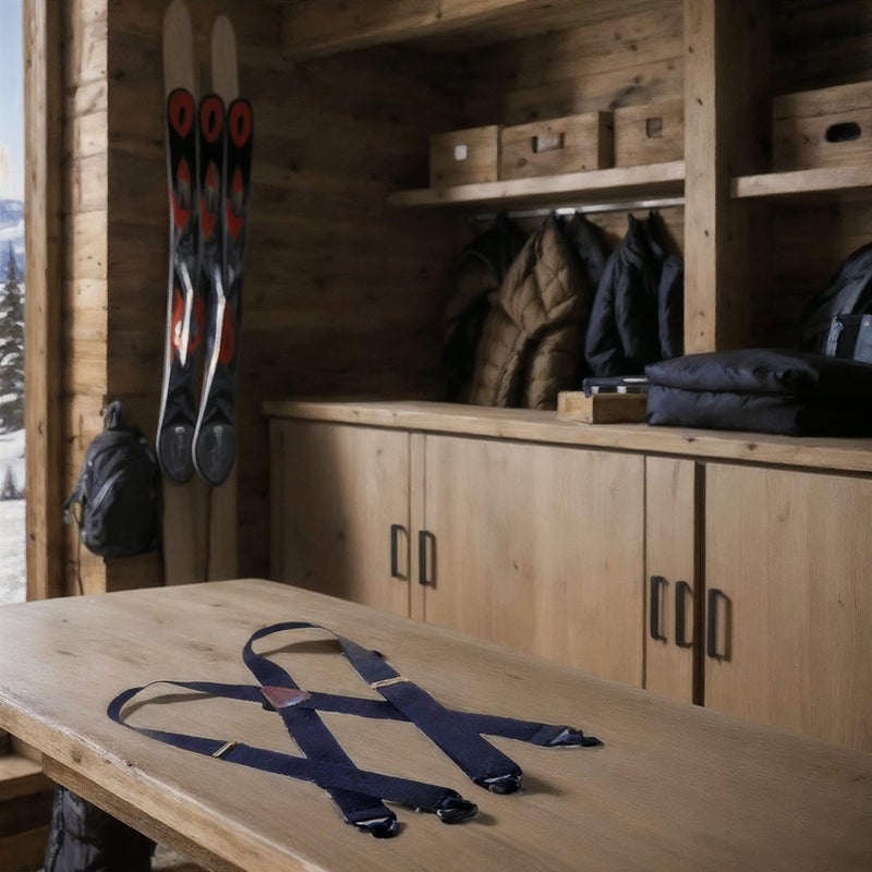 Hold-Up Suspender Co. Holdup Suspender Company Men's Black 1 1/2'' Heavy Duty Clip Suspenders for Snow Sports Enthusiasts - Image 4