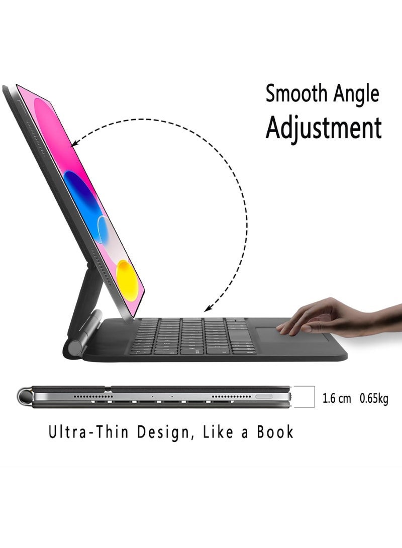 Captaintech Magic Keyboard Case for iPad 10th Gen 10.9-inch (2022) – Magnetic Backlit Keyboard with Smart Trackpad Cover, Compatible with iPad 10th Generation Accessories ﻿ - Image 5