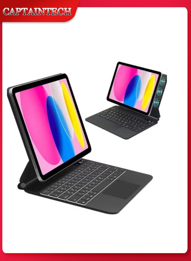Captaintech Magic Keyboard Case for iPad 10th Gen 10.9-inch (2022) – Magnetic Backlit Keyboard with Smart Trackpad Cover, Compatible with iPad 10th Generation Accessories ﻿ - Image 1