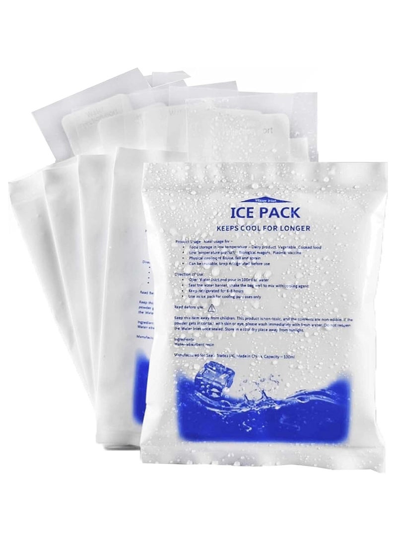 Ice Reusable Ice Pack (20PCS/PACK) for Lunch Box Travel Cool Box Camping - Suitable for Cooler bags Lunch Boxes Bottles Cans Picnics, Keeps Food Fresh & Cool  - Image 1