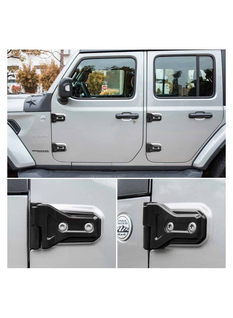 Y&D 8Pcs Door Hinge Cover Trim Exterior Accessories Decoration for 2018 to 2022 Jeep Wrangler JL JLU Sport Sahara Freedom Rubicon Unlimited Gladiator JT 2 And 4 - Image 3