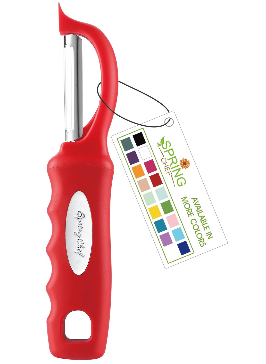 Spring Chef Spring Chef Premium Swivel Vegetable Peeler Soft Grip Handle and Ultra Sharp Stainless Steel Blades  Perfect Kitchen Peeler For Veggie Fruit Potato Carrot Apple  Red 