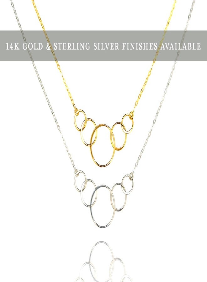 EFYTAL 50th Birthday Gifts for Her, Classy Sterling Silver 5 Circle Necklace, Clever 1975 50th Birthday Gifts for Women, 50 and fabulous, Standard, Metal, No Gemstone - Image 3