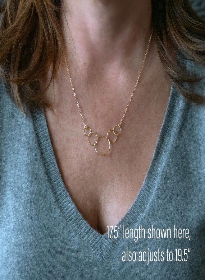 EFYTAL 50th Birthday Gifts for Her, Classy Sterling Silver 5 Circle Necklace, Clever 1975 50th Birthday Gifts for Women, 50 and fabulous, Standard, Metal, No Gemstone - Image 2