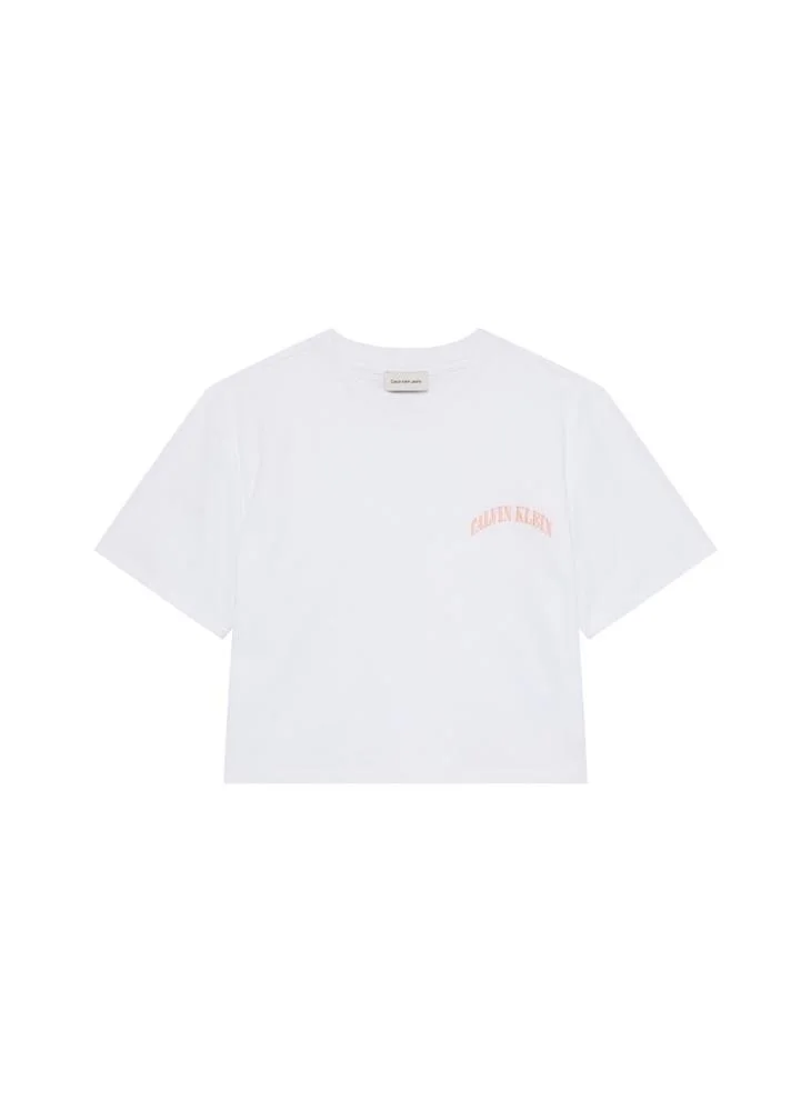 Calvin Klein Jeans  Boxy Embroidered Logo T-shirt for Women | Best Price UAE