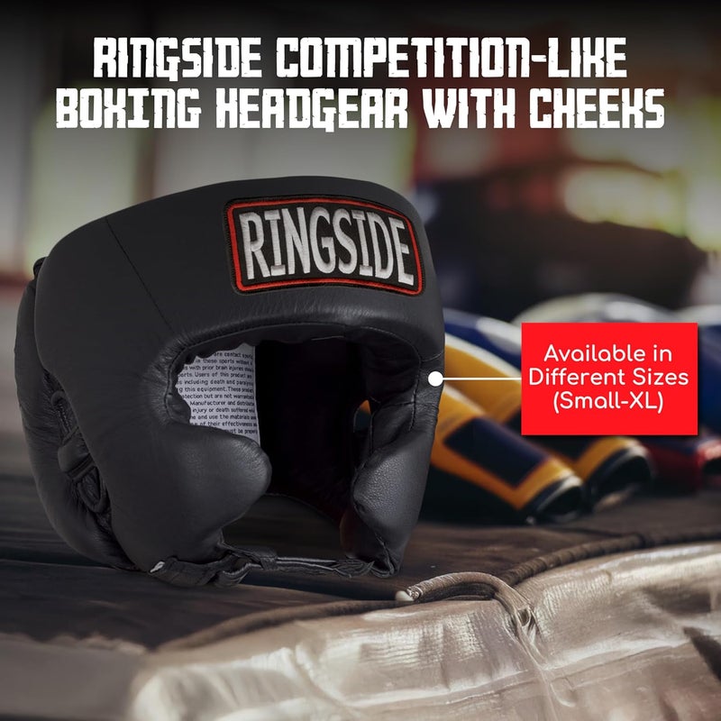 Ringside Competition-Like Boxing Headgear with Cheeks - Durable Leather Protection for Sparring and Fighting - Image 3