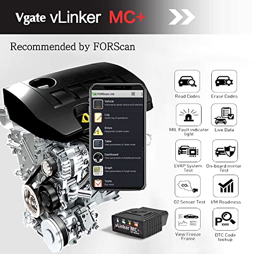 Vgate vLinker MC+ Bluetooth OBD2 Car Diagnostic Scan Tool for iOS, Android, Windows - Image 4