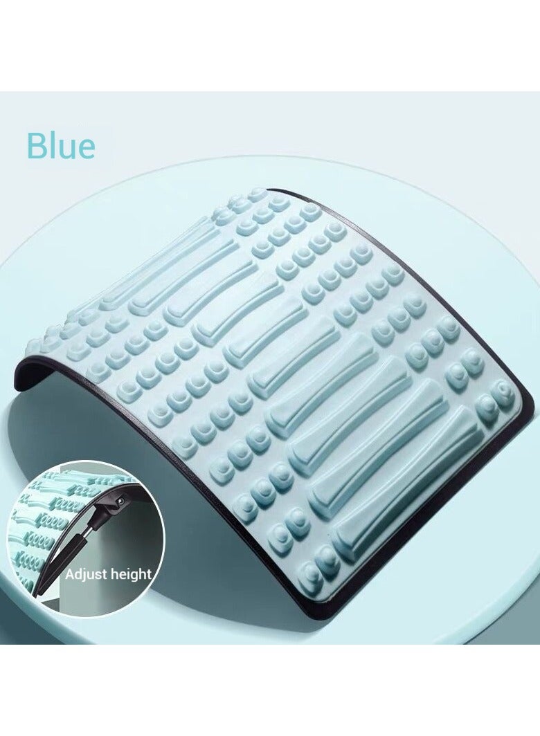 عربست نقّالة ظهر متعددة المستويات لتخفيف آلام أسفل الظهر، نقّالة قوس الظهر بوزن 350 رطلاً للرجال والنساء، وعرق النسا، والجنف، وتخفيف آلام الظهر الانزلاق الغضروفي، أزرق - Image 1