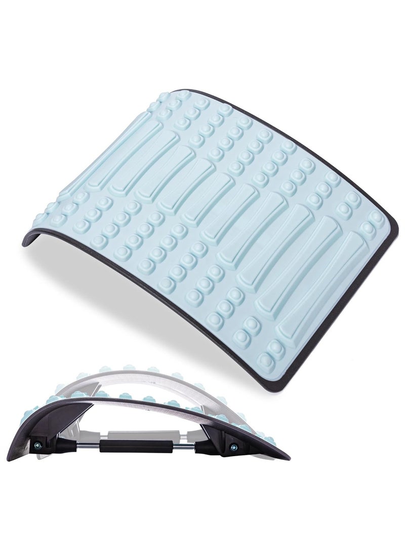 عربست نقّالة ظهر متعددة المستويات لتخفيف آلام أسفل الظهر، نقّالة قوس الظهر بوزن 350 رطلاً للرجال والنساء، وعرق النسا، والجنف، وتخفيف آلام الظهر الانزلاق الغضروفي، أزرق - Image 2