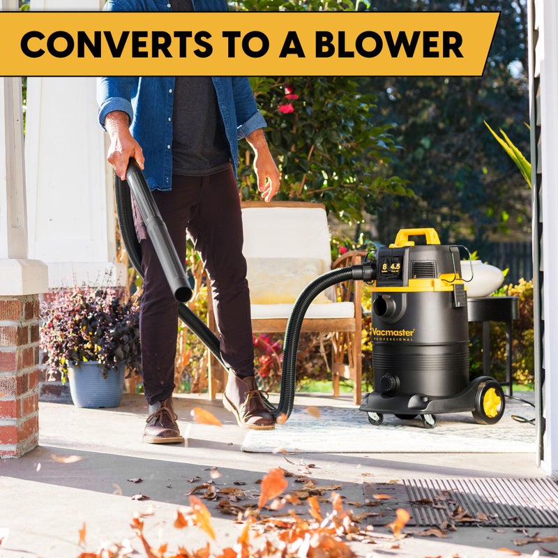 Vacmaster Professional VDK811PW 0201 8 Gallon 4.5 Peak HP Wet/Dry Vac with Self-Cleaning Filter System, 8 Gal, Black - Image 5