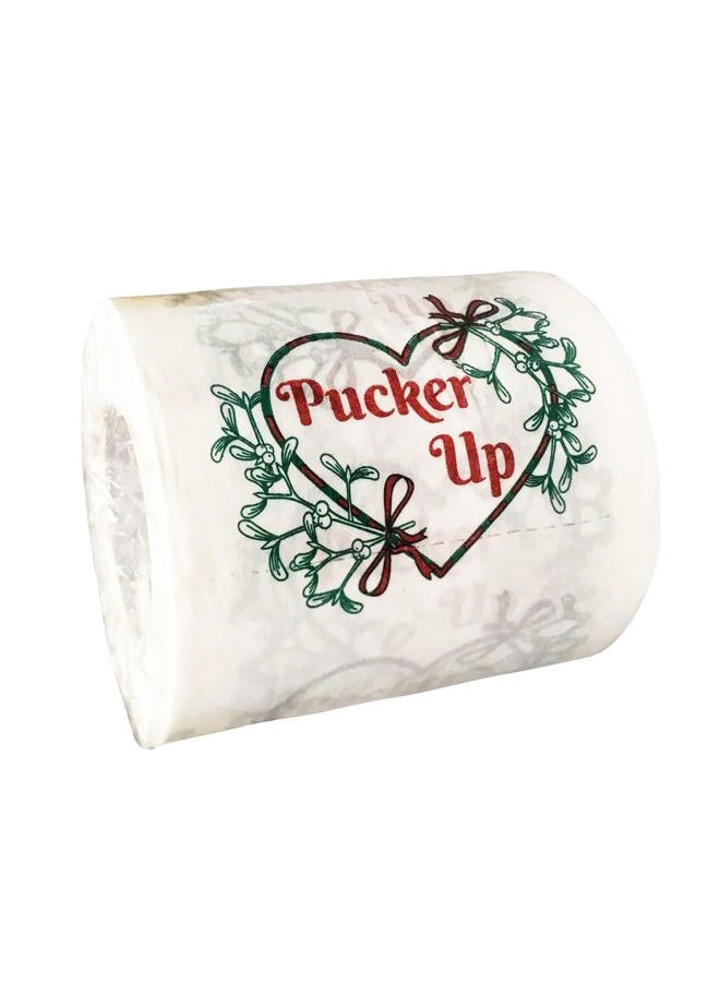 Gears Out Pucker Up Mistletoe Toilet - Funny Christmas Bathroom Tissue - Weird Christmas Gag Gifts for Friends - Image 1