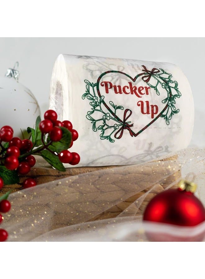 Gears Out Pucker Up Mistletoe Toilet - Funny Christmas Bathroom Tissue - Weird Christmas Gag Gifts for Friends - Image 2