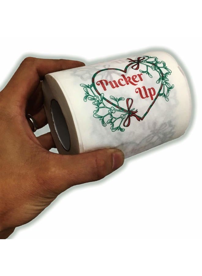 Gears Out Pucker Up Mistletoe Toilet - Funny Christmas Bathroom Tissue - Weird Christmas Gag Gifts for Friends - Image 4