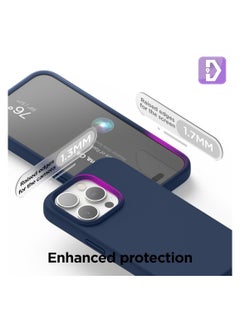 Delivus Iphone 15 Pro Max, Navy Blue Silicone Case - Silky Soft Touch with Grade Drop Protection - Anti-Scratch Microfiber Lining - Shockproof Protective Phone Case Slim Thin Cover  - Image 4