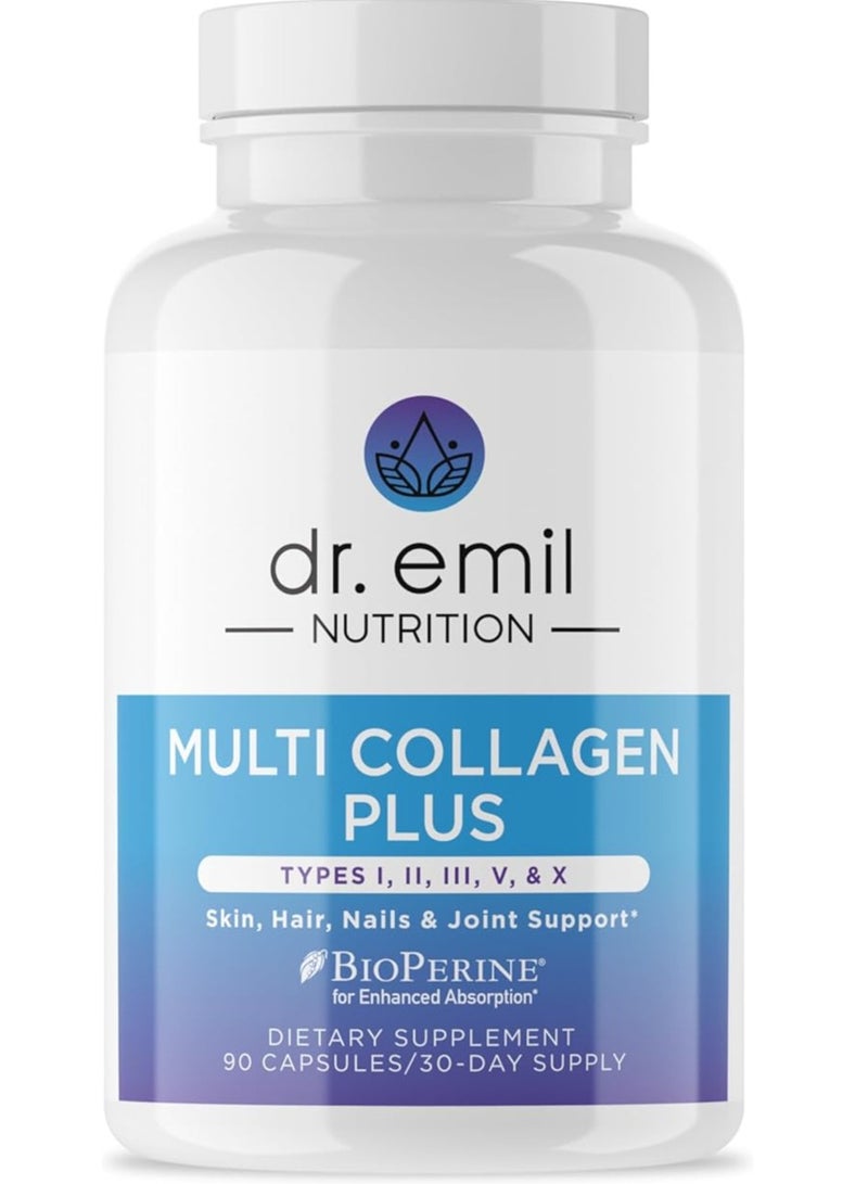 دي آر اميل نيوترشن حبوب الكولاجين المتعددة لدعم الشعر والبشرة والأظافر والمفاصل 90 كبسولة