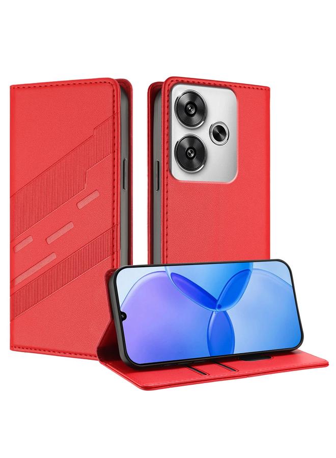 اس-توب جراب لهاتف Redmi Turbo 3، جراب جلدي عتيق متعدد الوظائف منقوش - Image 1