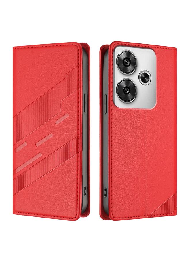 اس-توب جراب لهاتف Redmi Turbo 3، جراب جلدي عتيق متعدد الوظائف منقوش - Image 2