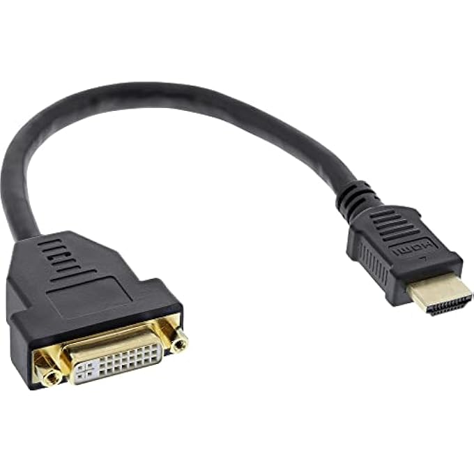 INLINE 17670I HDMI-DVI ADAPTER CABLE HDMI MALE TO DVI FEMALE 0.2M - Image 1