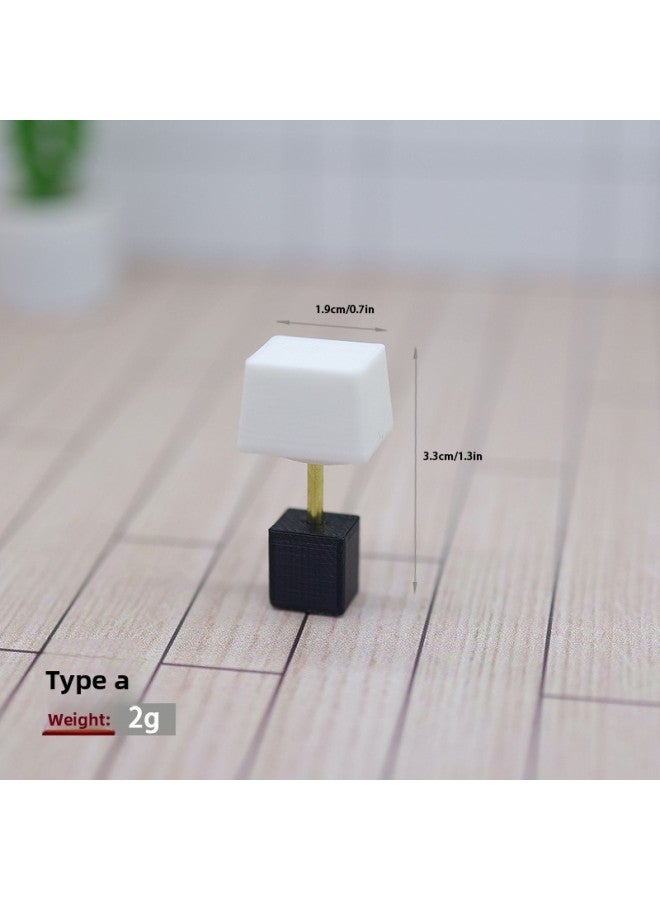Doll House Miniature Furniture Small Ornaments Miniature Table Lamp Model Mini Bedside Lamp Model Sand Table Building Materials 