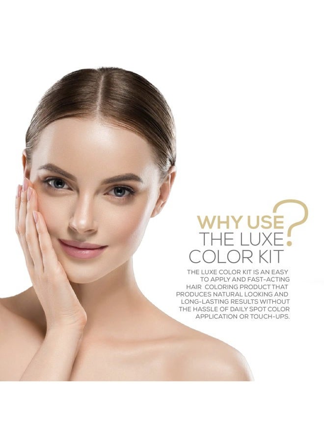 Parallel Products - Luxe Color (Light Brown) - Cream Hair Dye - 25mL - Tint for Professional Spot Coloring - With Cream Developer, Mixing Dish and Application Brush - Covers Grey Hair - Root Touch Up - Image 5