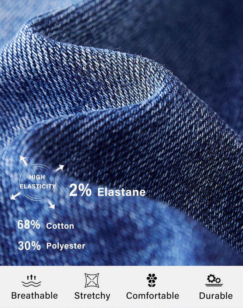 roswear Women's Summer Mid Rise Ripped Denim Shorts Stretchy Butt Lifting Jean Shorts Blue X-Large - Image 5