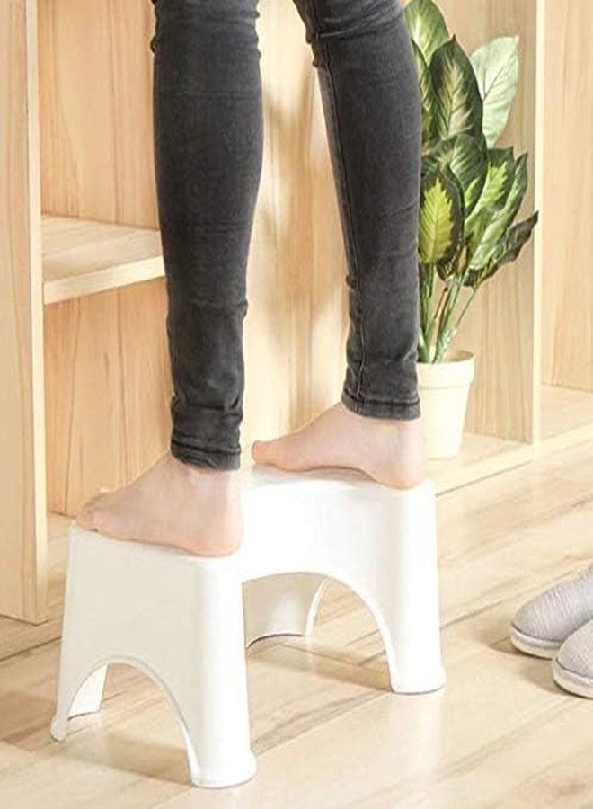 RASOFAB Zwerlin Comfortable Squat Stool for Western Toilet Portable Sturdy Foot Step Stool for Potty Training Kids Adults (50D x 28W x 19H CM) Plastic - Image 5