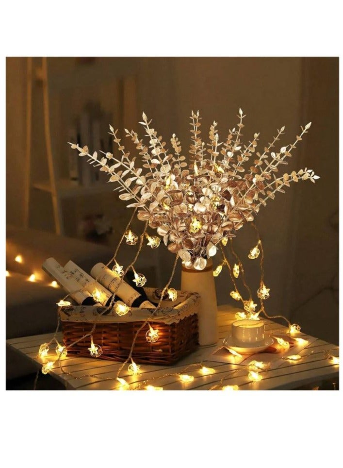 10 قطع من النباتات الذهبية الاصطناعية لديكور المنزل - Image 1