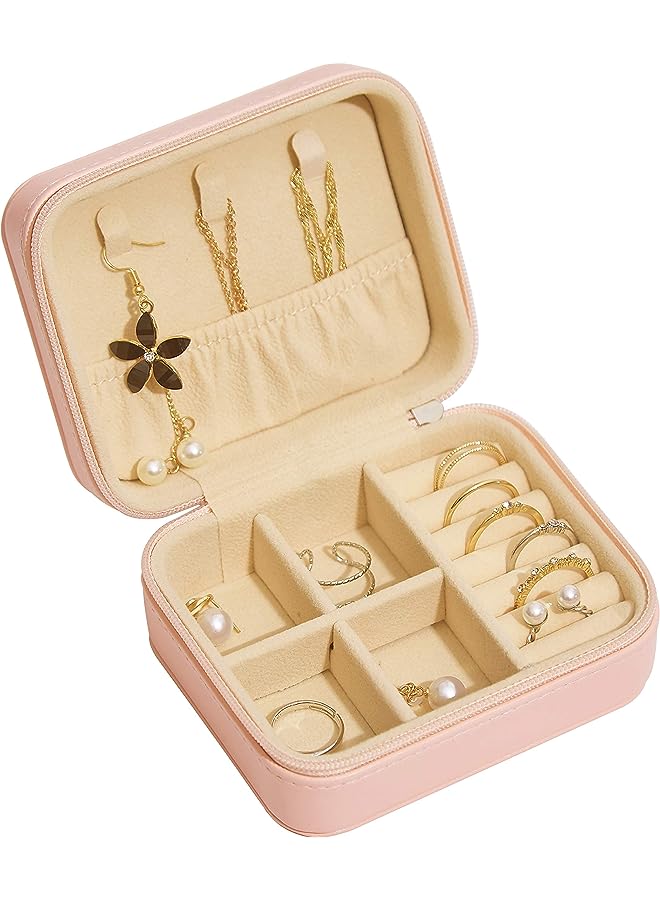 PROMASS Color Small Jewelry Organizer Box for Travel for Home Use Small Jewelry Storage Case Premium PU Leather Exterior and Soft Touch Velvet Interior Perfect Jewelry Gift Box for Women for Gilrs - Image 1