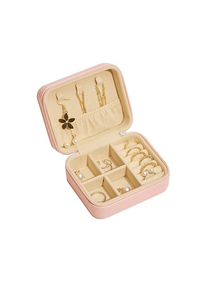 PROMASS Color Small Jewelry Organizer Box for Travel for Home Use Small Jewelry Storage Case Premium PU Leather Exterior and Soft Touch Velvet Interior Perfect Jewelry Gift Box for Women for Gilrs - Image 2