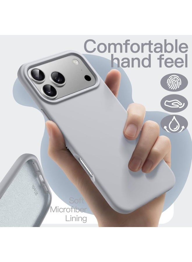 جراب سيليكون سائل لهاتف آيفون 17 برو | غطاء واقٍ ناعم الملمس ومقاوم للصدمات | جراب خلفي كامل مقاوم للخدش لهاتف آيفون 17 برو 6.3 بوصة | جراب هاتف سيليكون متين ونحيف - Image 2