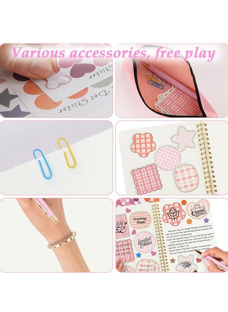 CMGTYYD - CMGTYYD DIY Journal Kit,Notebook Diary Supplies Set with Pen Sticker,Clip,Note,Pen Case,Unleash Creativity Making Journal Booklet Art Craft Kit,Scrapbooking Supplies for Travel Tween Boys Girls-Green - Image 1