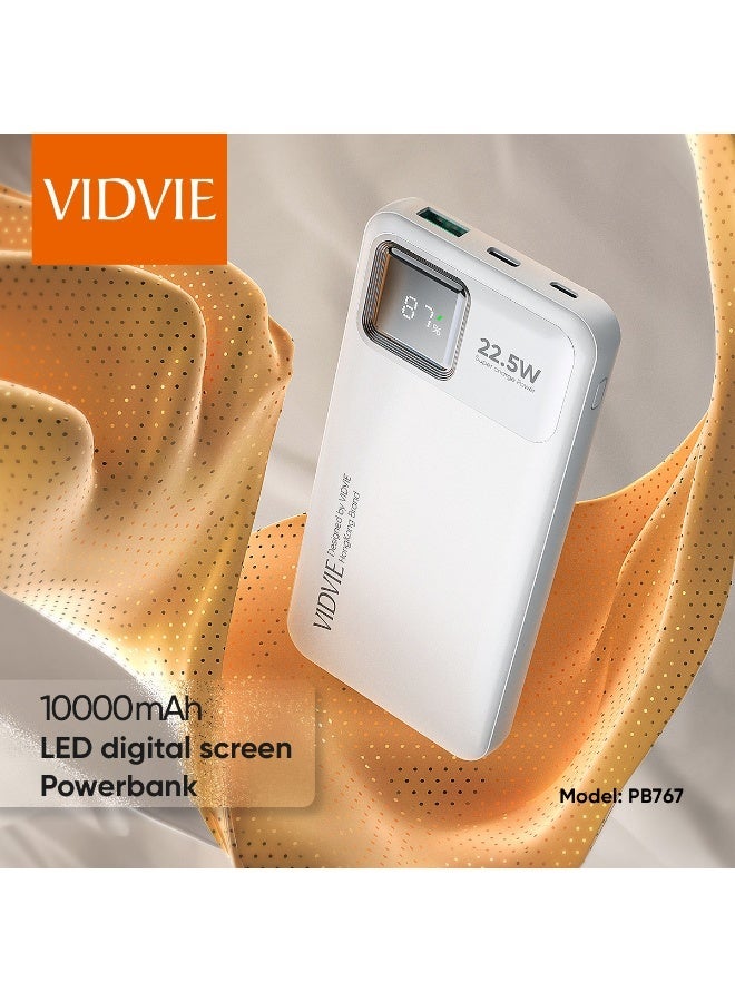 VIDVIE10000 MAH Pb767 Power Bank, Super Fast Charging 4.0, 22.5W - Image 1