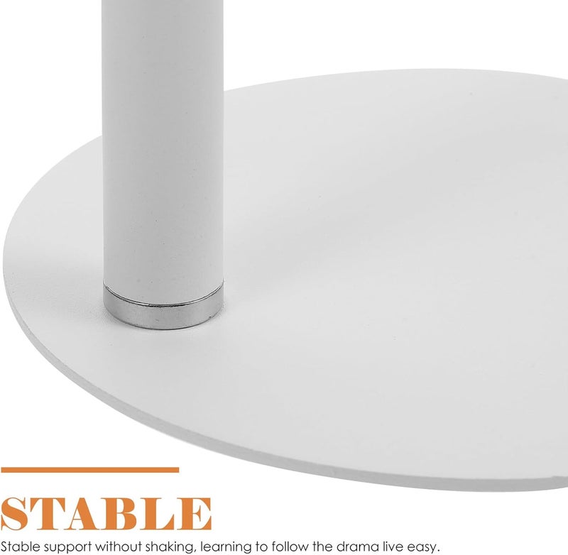 Adjustable Tablet Bracket and Desktop Phone Stand for Students, Multi-Angle White Tablet Holder with Mobile Phone Support Rack for Home and Office Use - Image 2