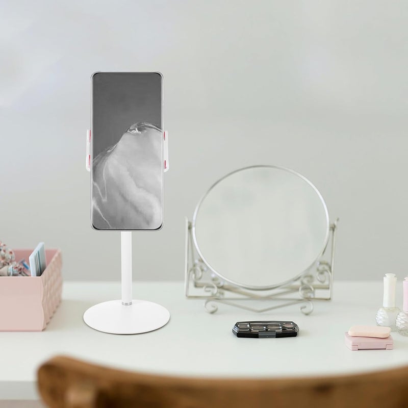Adjustable Tablet Bracket and Desktop Phone Stand for Students, Multi-Angle White Tablet Holder with Mobile Phone Support Rack for Home and Office Use - Image 3