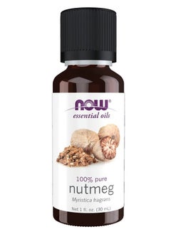 Essential Oils, Nutmeg Oil, Energizing Aromatherapy Scent, Steam Distilled, 100% Pure, Vegan, Child Resistant Cap, 1-Ounce