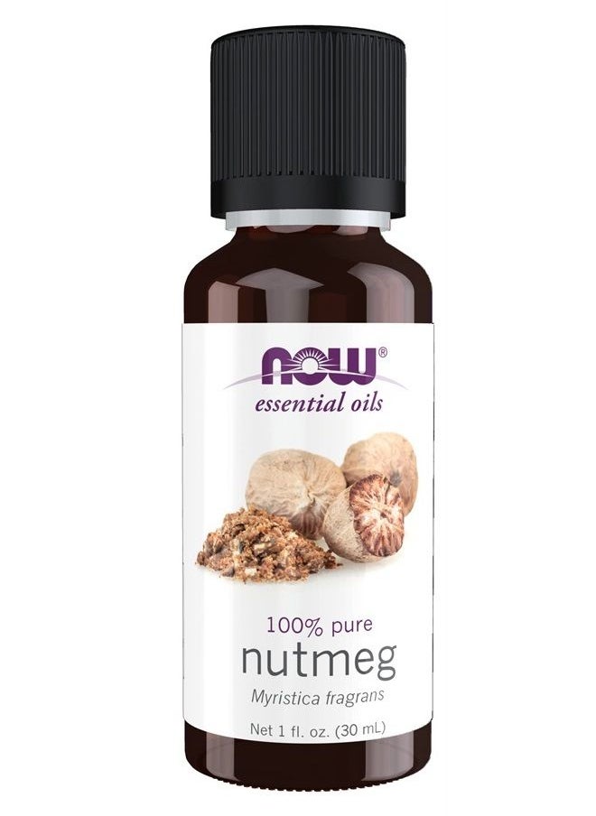 now - Essential Oils, Nutmeg Oil, Energizing Aromatherapy Scent, Steam Distilled, 100% Pure, Vegan, Child Resistant Cap, 1-Ounce - Image 1