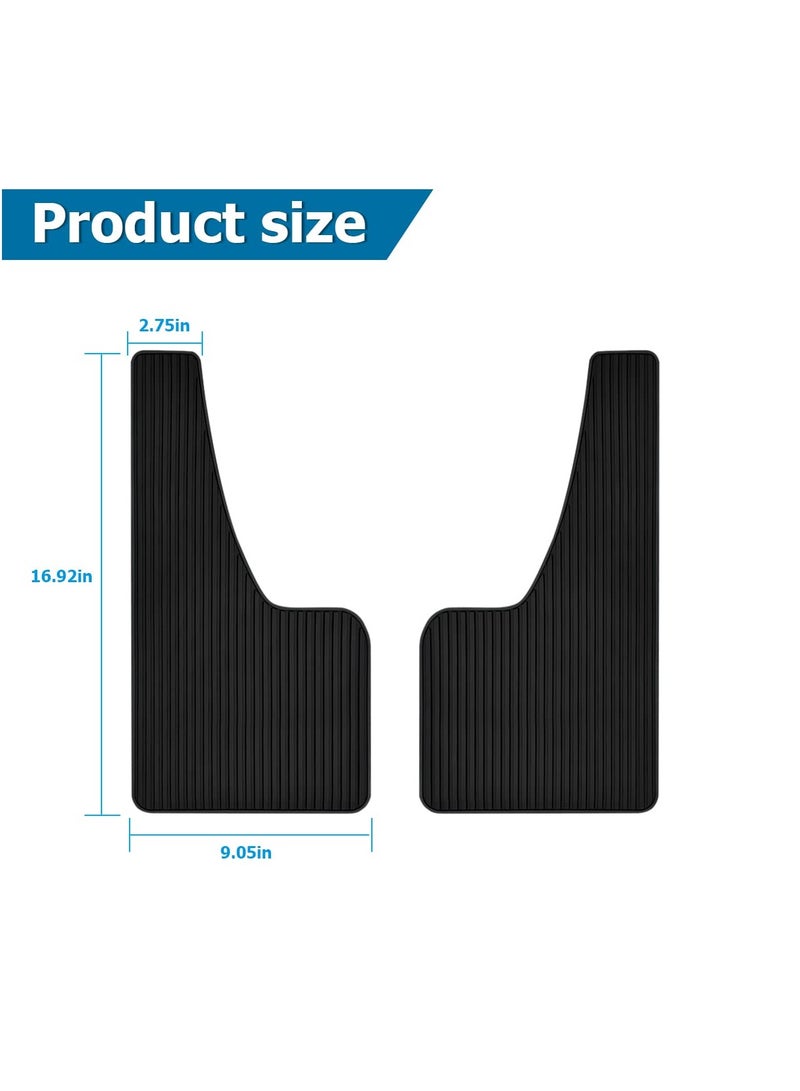 Car Mud Flaps Fender Splash Guards 2 Pack, PVC Mudguard Fender Flares With Hardware Front And Rear, Universal Sports Mud Flaps - Image 2