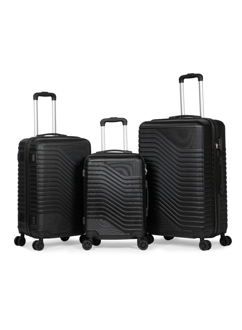 MUSSELZ SINTRA -Complete Luggage Set 3 Piece -ABS  by MUSSELZ(Black) - Image 1
