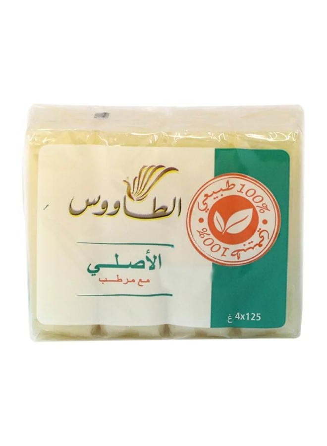 Taous صابون مغربي طبيعي بار أصلي مغذي عادي 125 جرام * 4 قطع - Image 2