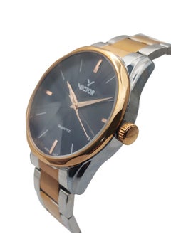 Victor Men Analog Quartz Two tone Stainless Steel Band Watch V1518 - 45mm  - Image 2