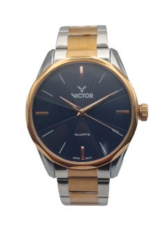 Victor Men Analog Quartz Two tone Stainless Steel Band Watch V1518 - 45mm  - Image 1