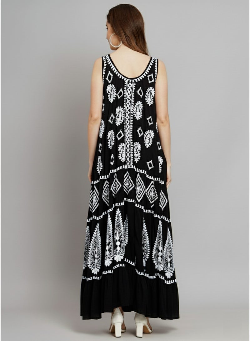 الايا كفتان مودال مطرز يدويًا بشيكانكاري - Image 4