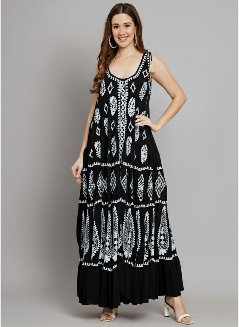 الايا كفتان مودال مطرز يدويًا بشيكانكاري - Image 3