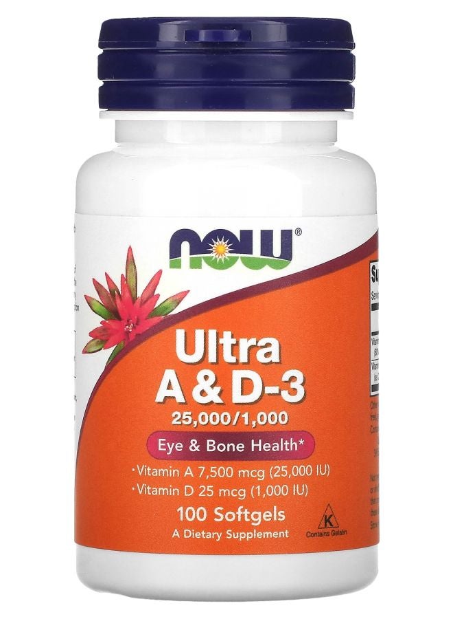 now Ultra A & D3 100 Softgels